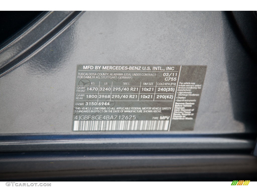 2011 GL 550 4Matic - Steel Grey Metallic / Black photo #21