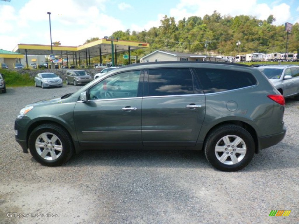 2011 Traverse LT AWD - Steel Green Metallic / Dark Gray/Light Gray photo #4