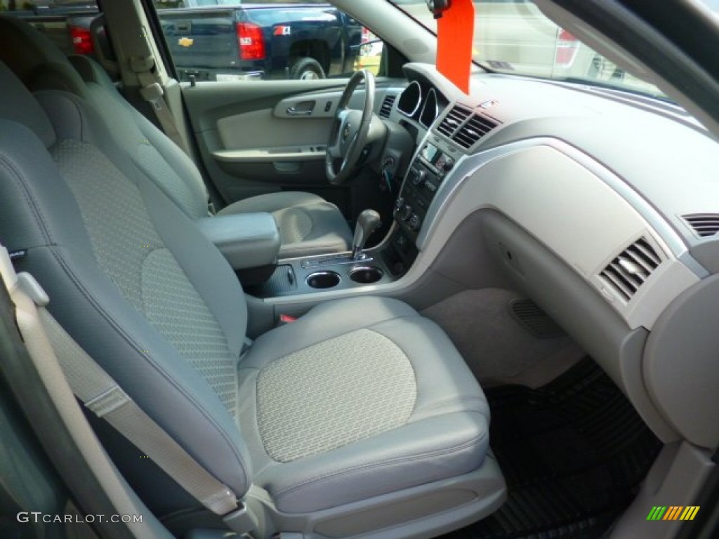 2011 Traverse LT AWD - Steel Green Metallic / Dark Gray/Light Gray photo #9