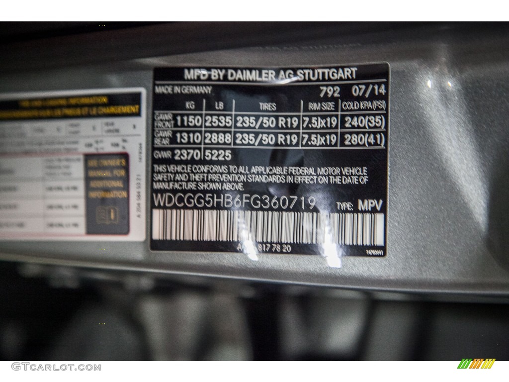 2015 GLK 350 - Paladium Silver Metallic / Ash/Black photo #7