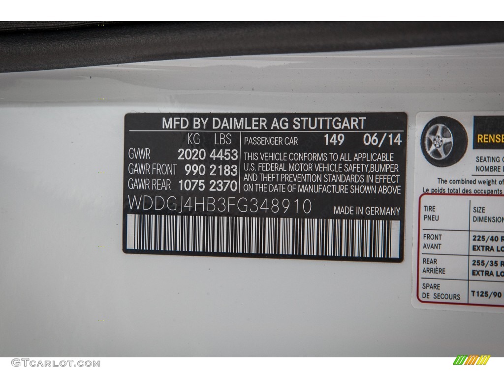2015 C Color Code 149 for Polar White Photo #97057997