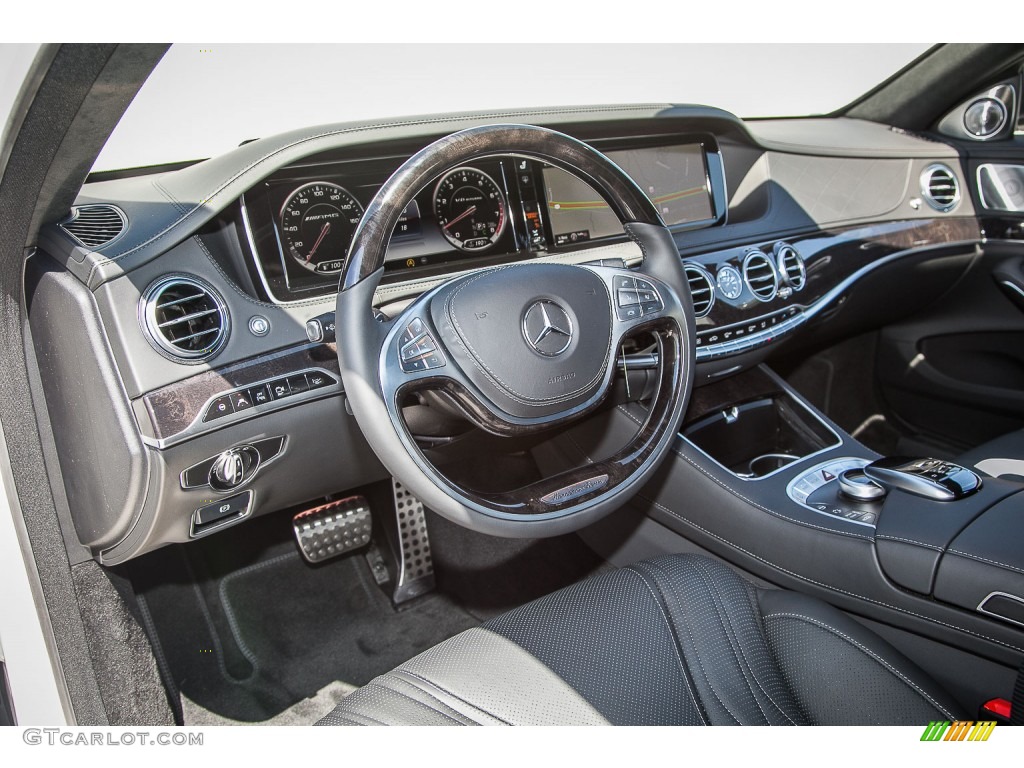 Black Interior 2015 Mercedes-Benz S 63 AMG 4Matic Sedan Photo #97058231