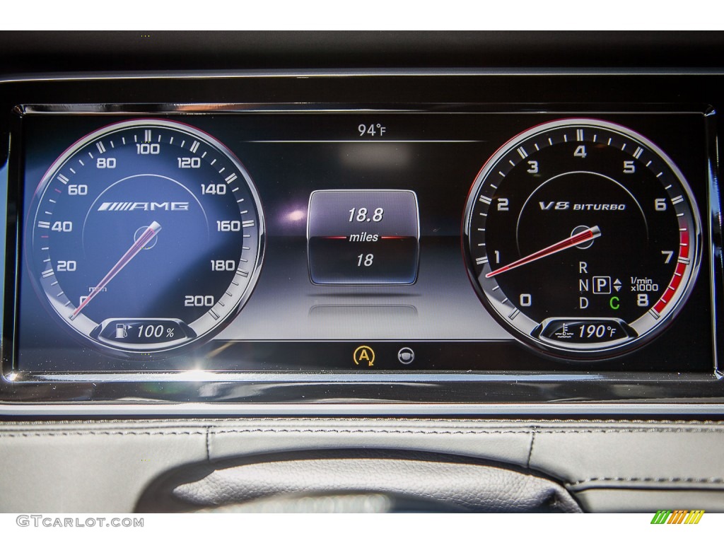 2015 Mercedes-Benz S 63 AMG 4Matic Sedan Gauges Photo #97058258