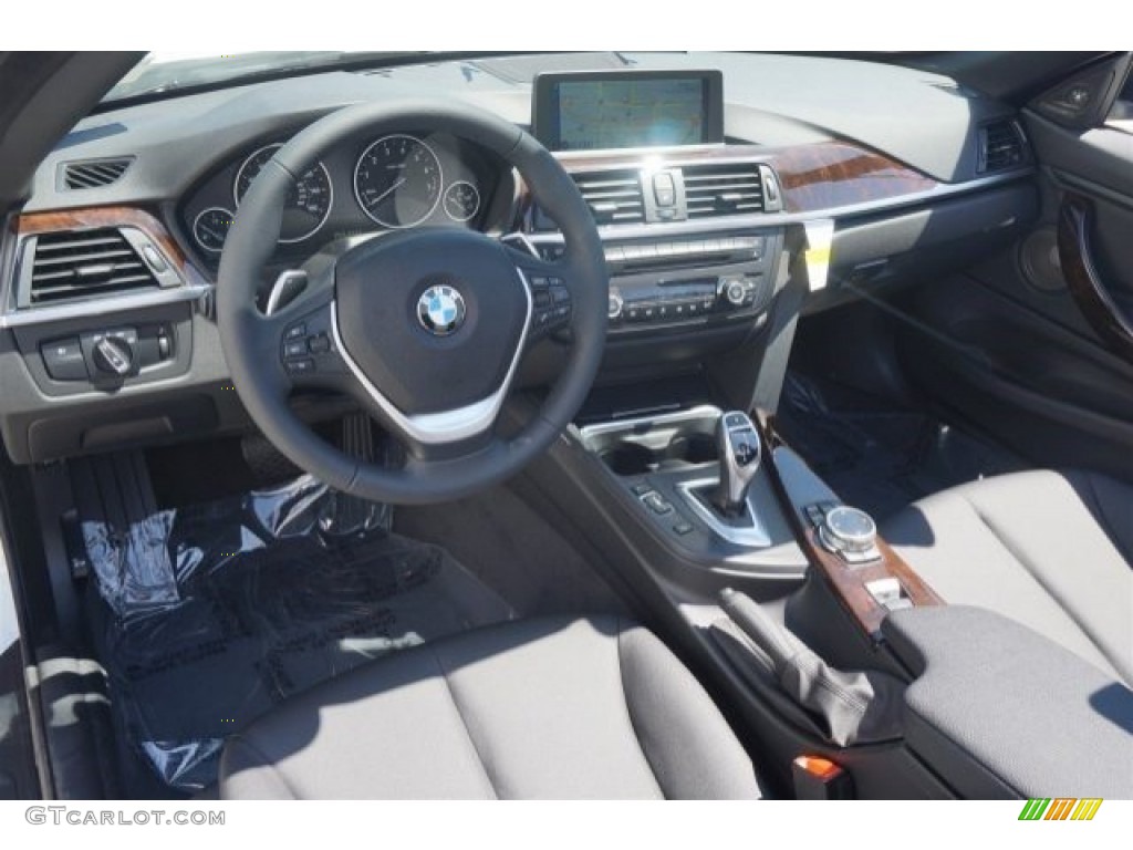 Black Interior 2015 BMW 4 Series 428i xDrive Convertible Photo #97061132