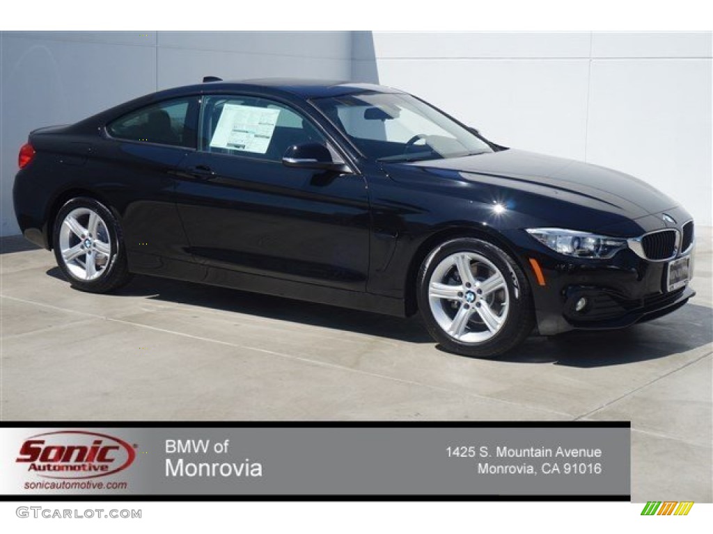 2015 4 Series 428i Coupe - Jet Black / Black photo #1