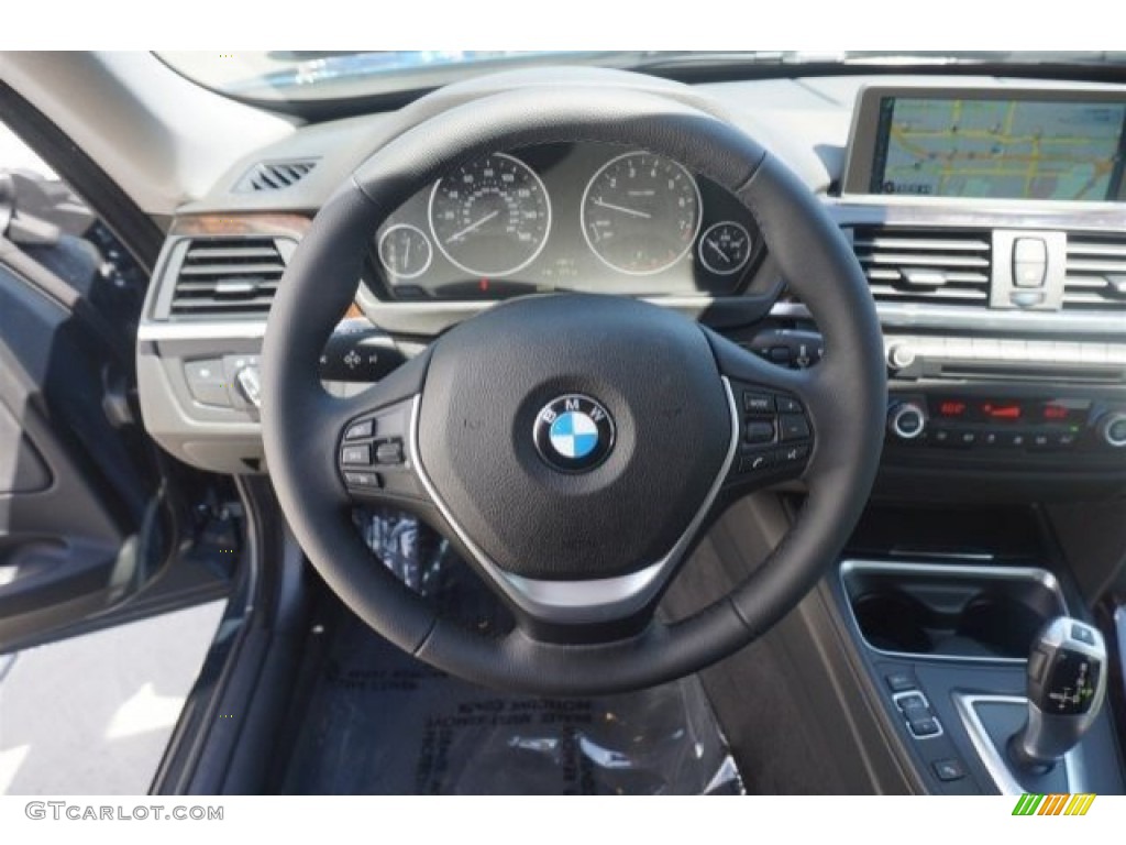 2015 BMW 3 Series 328i xDrive Gran Turismo Black Steering Wheel Photo #97062719