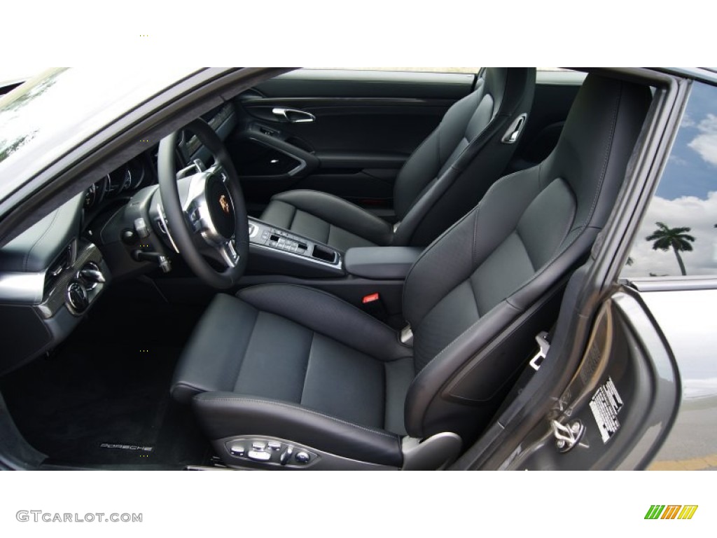 Black Interior 2014 Porsche 911 Turbo S Coupe Photo #97063223
