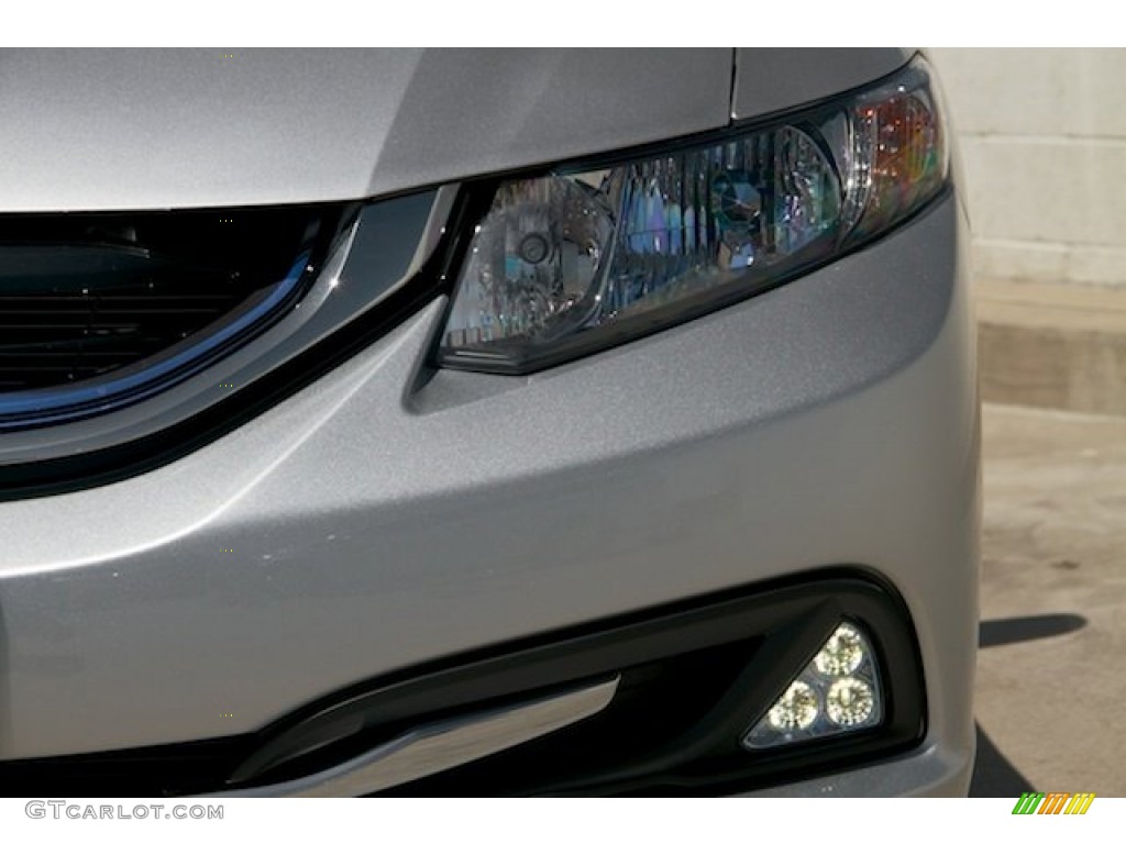 2014 Civic Hybrid Sedan - Alabaster Silver Metallic / Gray photo #5