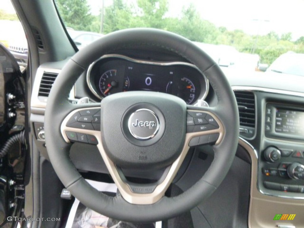 2015 Jeep Grand Cherokee Laredo E 4x4 Black Steering Wheel Photo #97074082