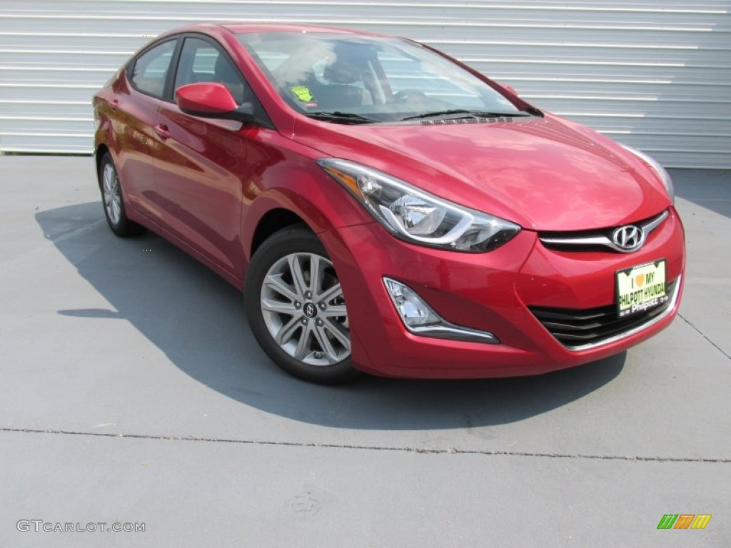 2015 Elantra SE Sedan - Geranium Red / Gray photo #1