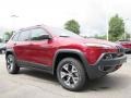 2015 Deep Cherry Red Crystal Pearl Jeep Cherokee Trailhawk 4x4  photo #4