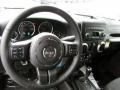 Black 2015 Jeep Wrangler Unlimited Rubicon 4x4 Steering Wheel
