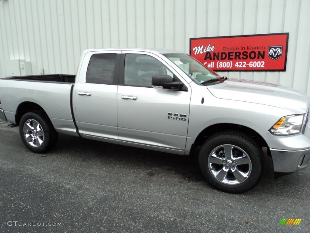 2014 1500 Big Horn Quad Cab 4x4 - Bright Silver Metallic / Black/Diesel Gray photo #2