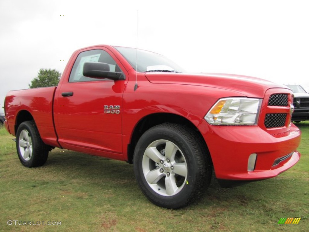 2014 1500 Tradesman Regular Cab - Flame Red / Black/Diesel Gray photo #4