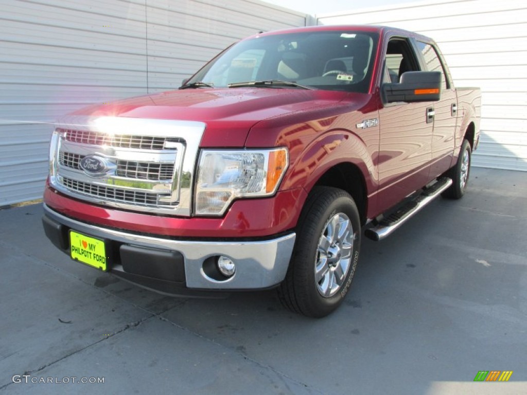 2014 F150 XLT SuperCrew - Ruby Red / Steel Grey photo #7