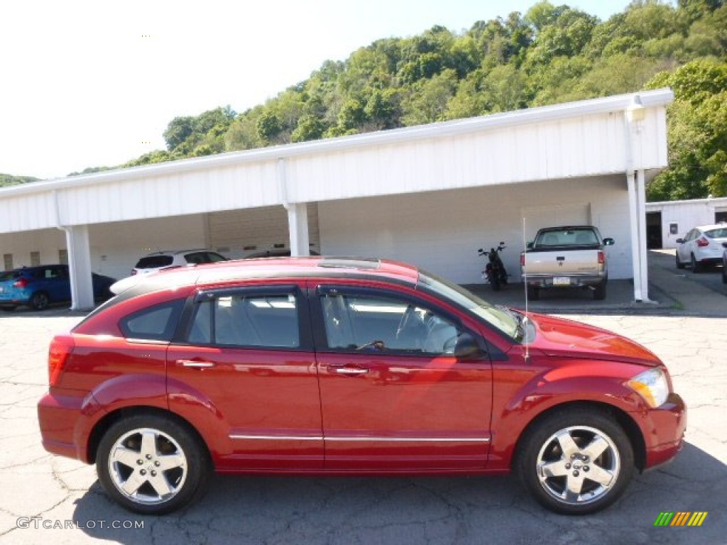 2007 Caliber R/T AWD - Inferno Red Crystal Pearl / Pastel Pebble Beige photo #1