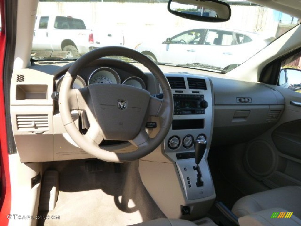 2007 Caliber R/T AWD - Inferno Red Crystal Pearl / Pastel Pebble Beige photo #14