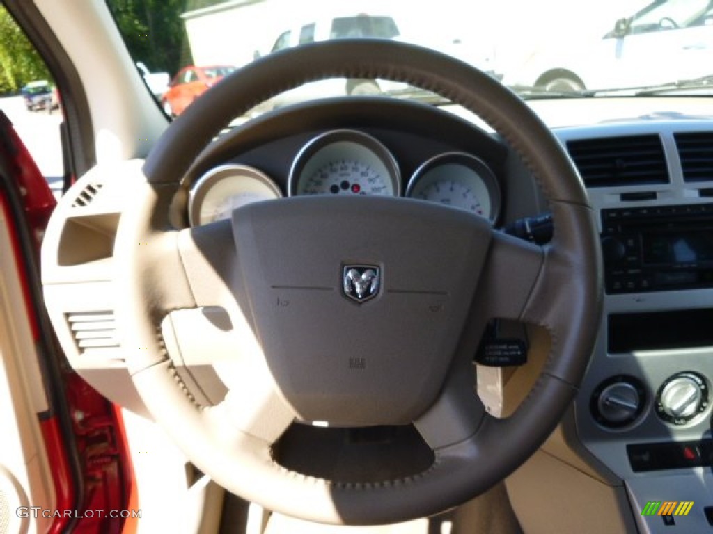 2007 Caliber R/T AWD - Inferno Red Crystal Pearl / Pastel Pebble Beige photo #18