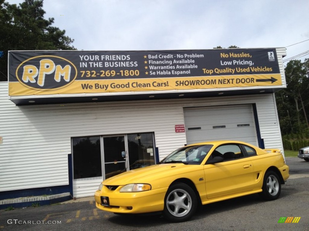 1994 Mustang GT Coupe - Canary Yellow / Black photo #1