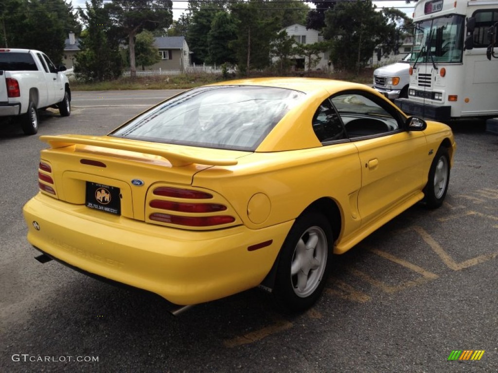 1994 Mustang GT Coupe - Canary Yellow / Black photo #13