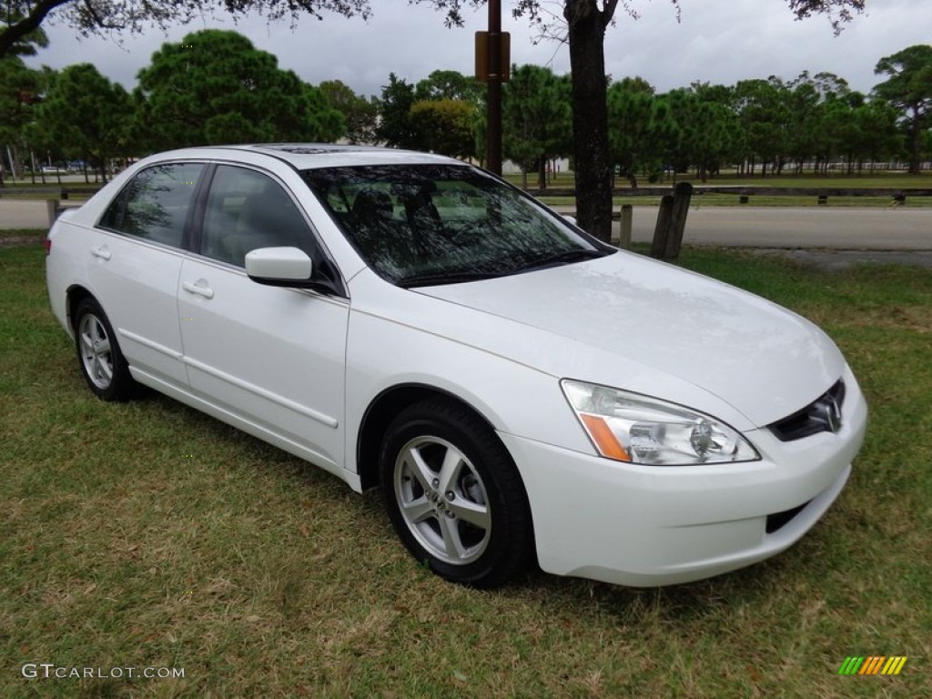 2004 Accord EX-L Sedan - Taffeta White / Ivory photo #13