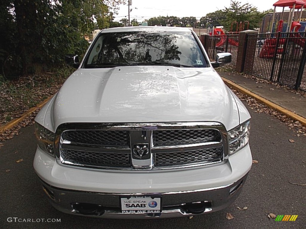 2011 Ram 1500 Laramie Quad Cab 4x4 - Bright White / Light Pebble Beige/Bark Brown photo #9