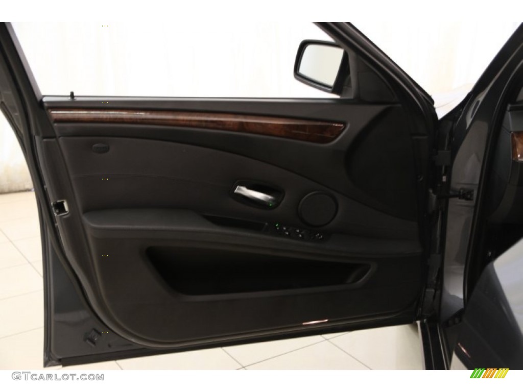 2009 5 Series 528xi Sedan - Platinum Grey Metallic / Black Dakota Leather photo #4