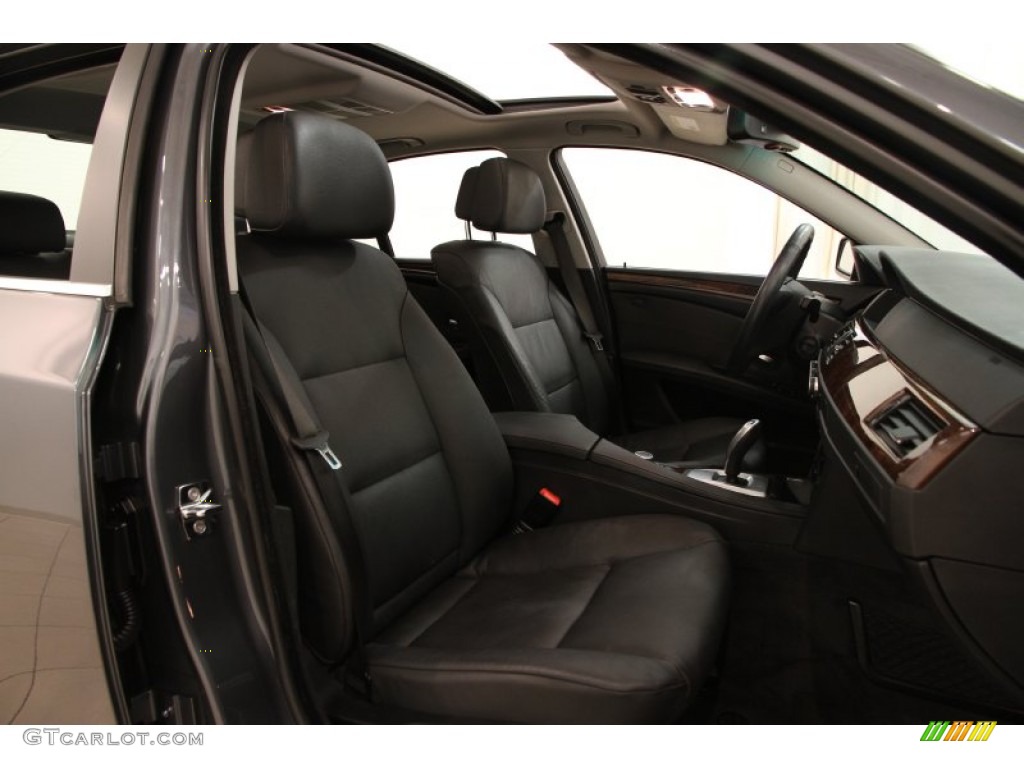 2009 5 Series 528xi Sedan - Platinum Grey Metallic / Black Dakota Leather photo #20