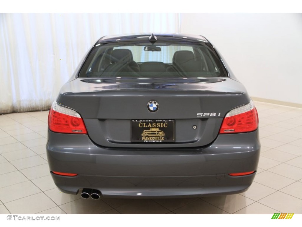 2009 5 Series 528xi Sedan - Platinum Grey Metallic / Black Dakota Leather photo #23