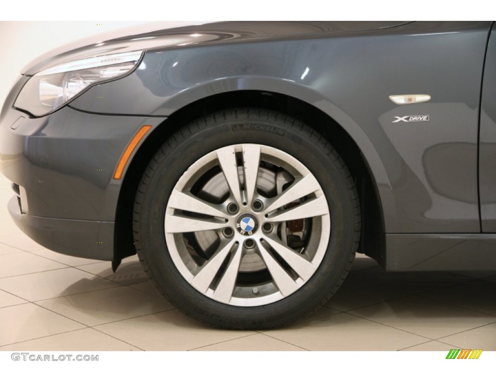 2009 5 Series 528xi Sedan - Platinum Grey Metallic / Black Dakota Leather photo #25