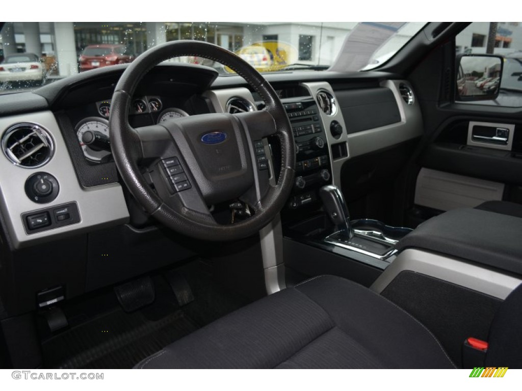 Black/Black Interior 2009 Ford F150 FX4 SuperCab 4x4 Photo #97096855