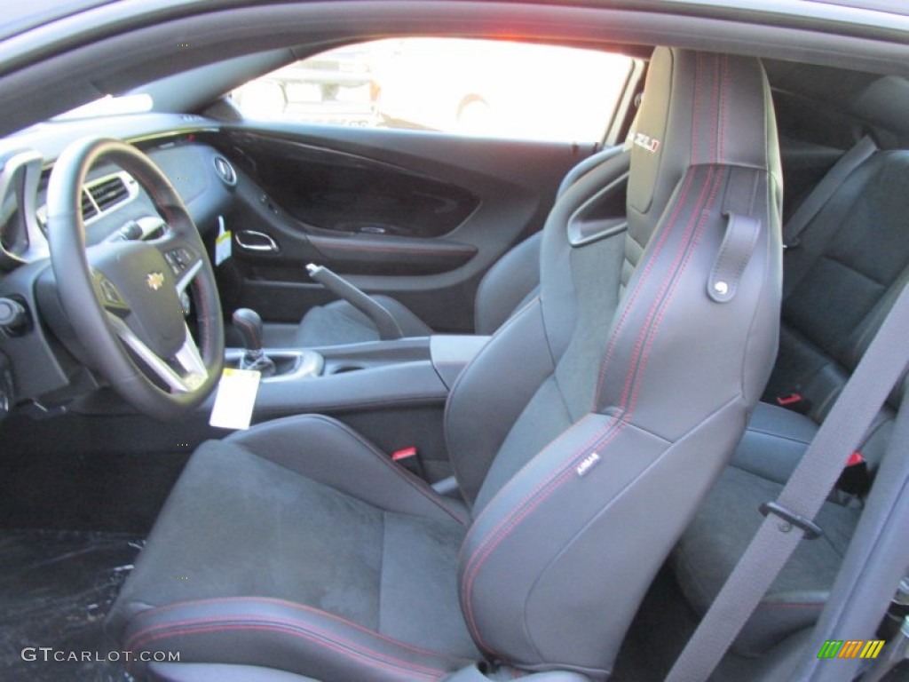 Black Interior 2015 Chevrolet Camaro ZL1 Coupe Photo #97096861