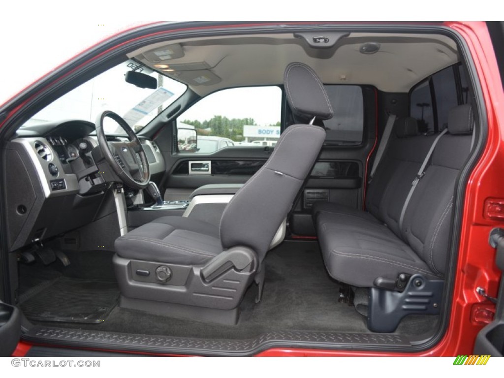 Black/Black Interior 2009 Ford F150 FX4 SuperCab 4x4 Photo #97096870