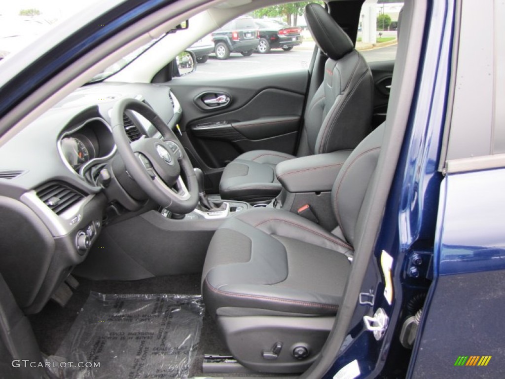 Trailhawk Black Interior 2015 Jeep Cherokee Trailhawk 4x4 Photo #97102483