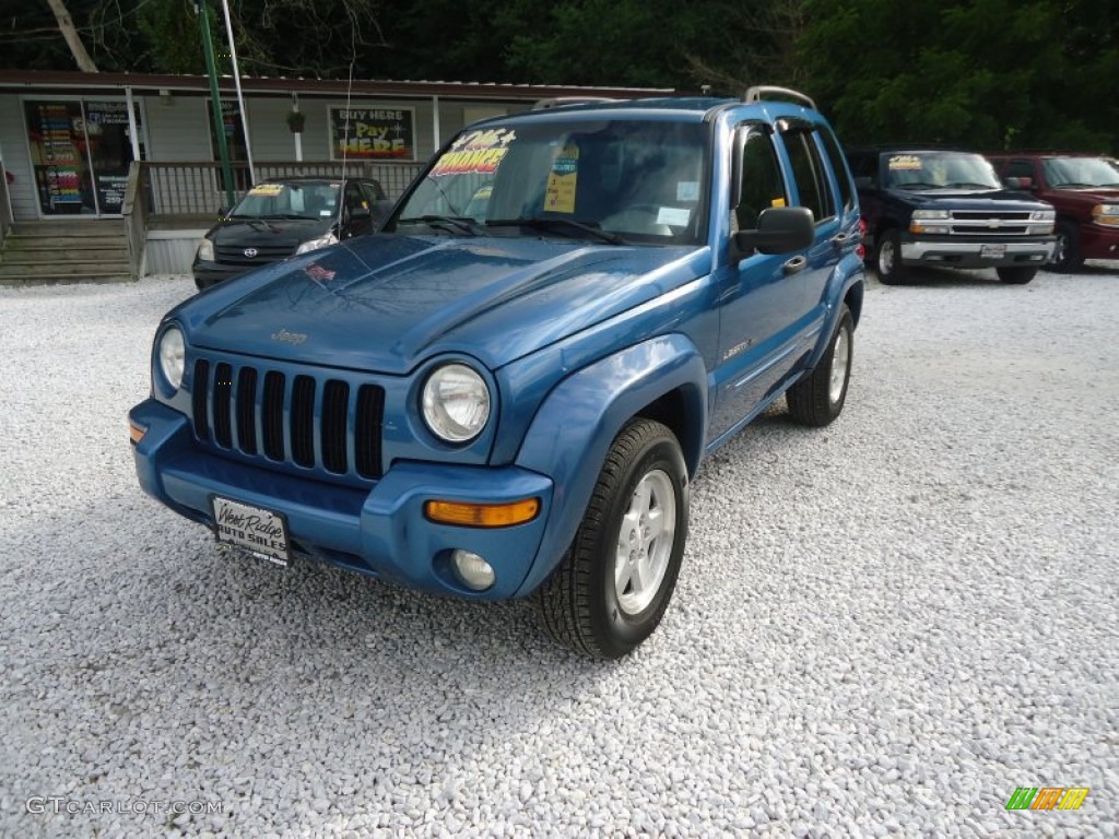 2003 Liberty Limited 4x4 - Atlantic Blue Pearl / Light Taupe/Dark Slate Gray photo #1