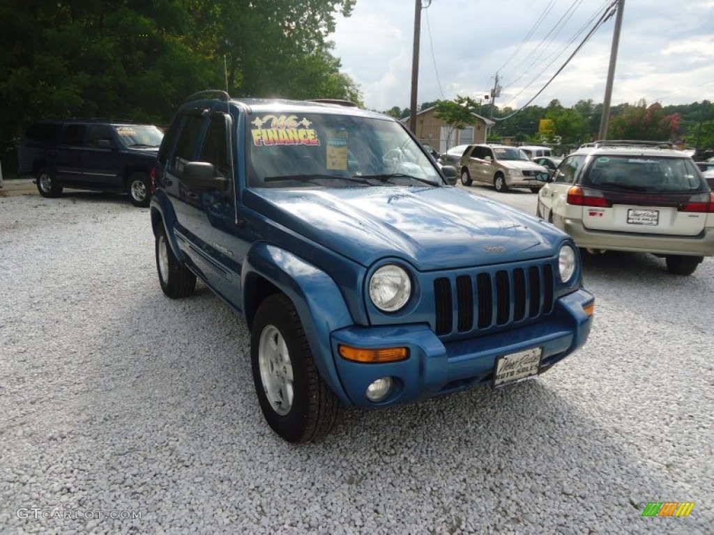 2003 Liberty Limited 4x4 - Atlantic Blue Pearl / Light Taupe/Dark Slate Gray photo #3