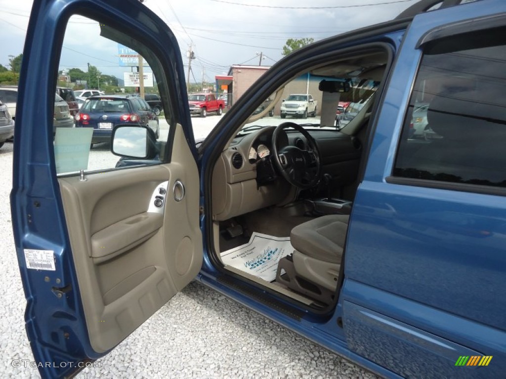 2003 Liberty Limited 4x4 - Atlantic Blue Pearl / Light Taupe/Dark Slate Gray photo #9