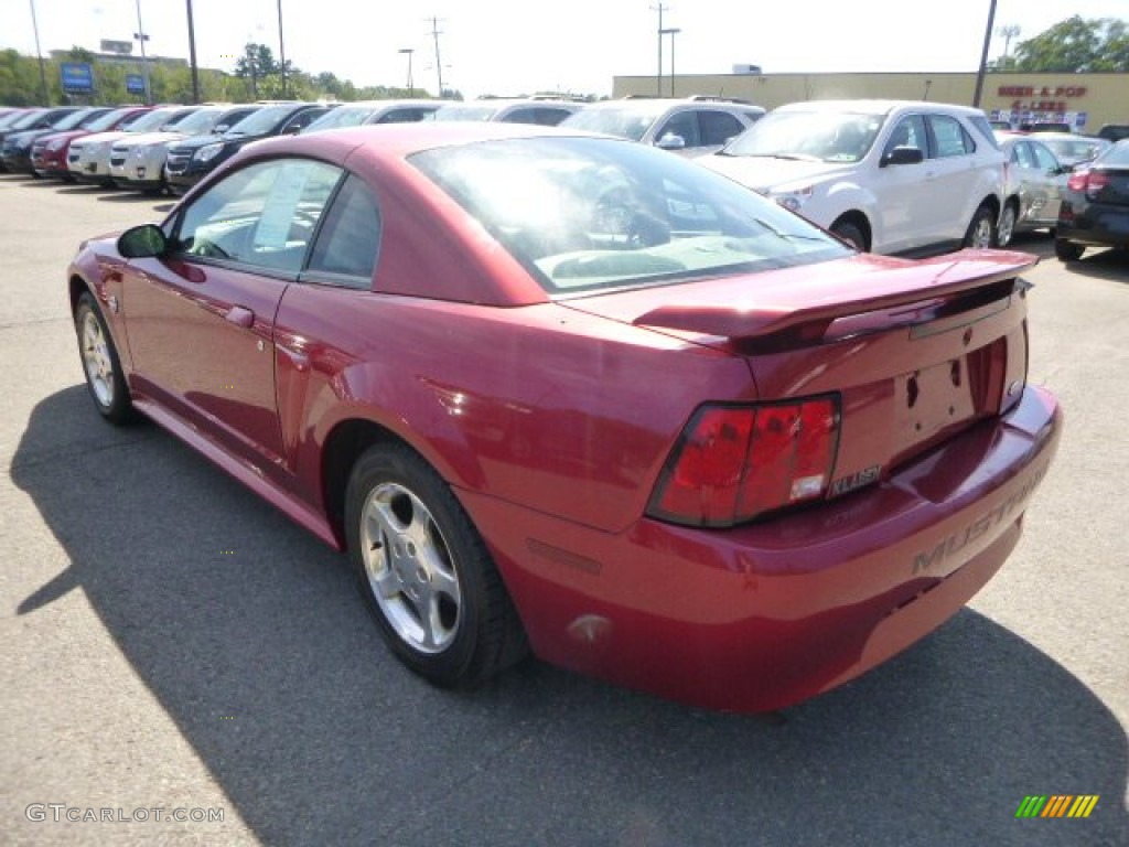 2004 Mustang V6 Coupe - 40th Anniversary Crimson Red Metallic / Medium Parchment photo #2