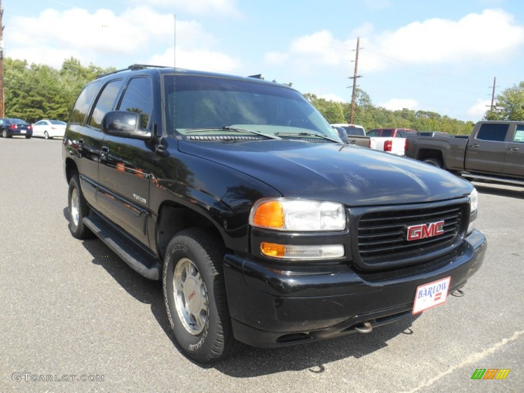2002 Yukon SLT 4x4 - Onyx Black / Graphite/Pewter photo #1