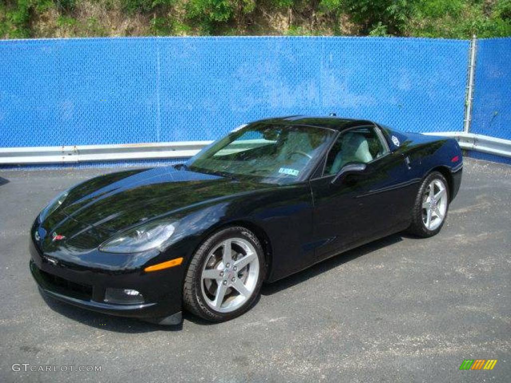 2005 Corvette Coupe - Black / Steel Grey photo #1