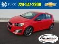 2015 Red Hot Chevrolet Sonic RS Hatchback  photo #1
