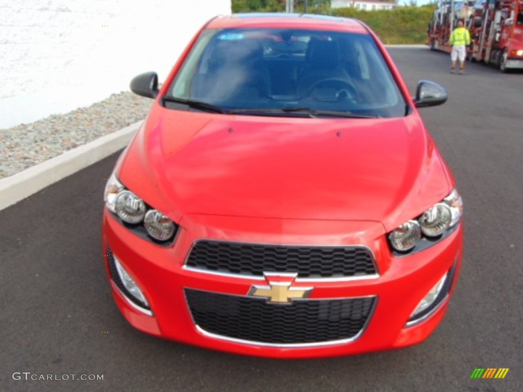 Red Hot 2015 Chevrolet Sonic RS Hatchback Exterior Photo #97112663