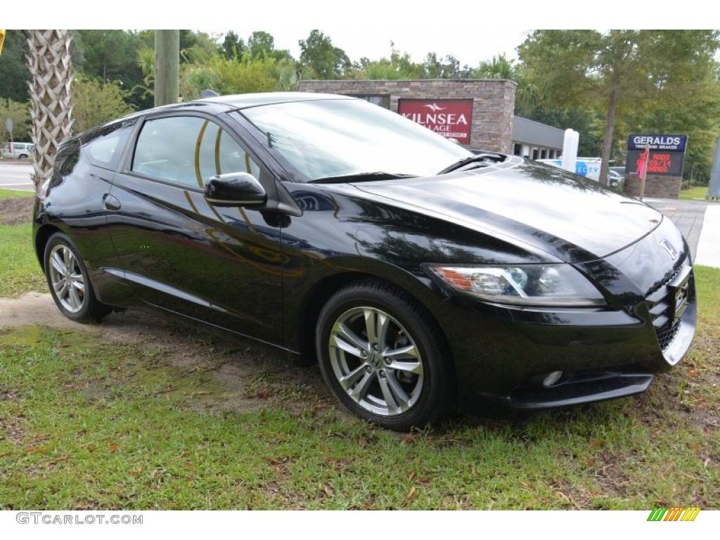 Crystal Black Pearl 2011 Honda CR-Z EX Sport Hybrid Exterior Photo #97112681