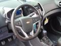 2015 Chevrolet Sonic RS Jet Black Interior Steering Wheel Photo