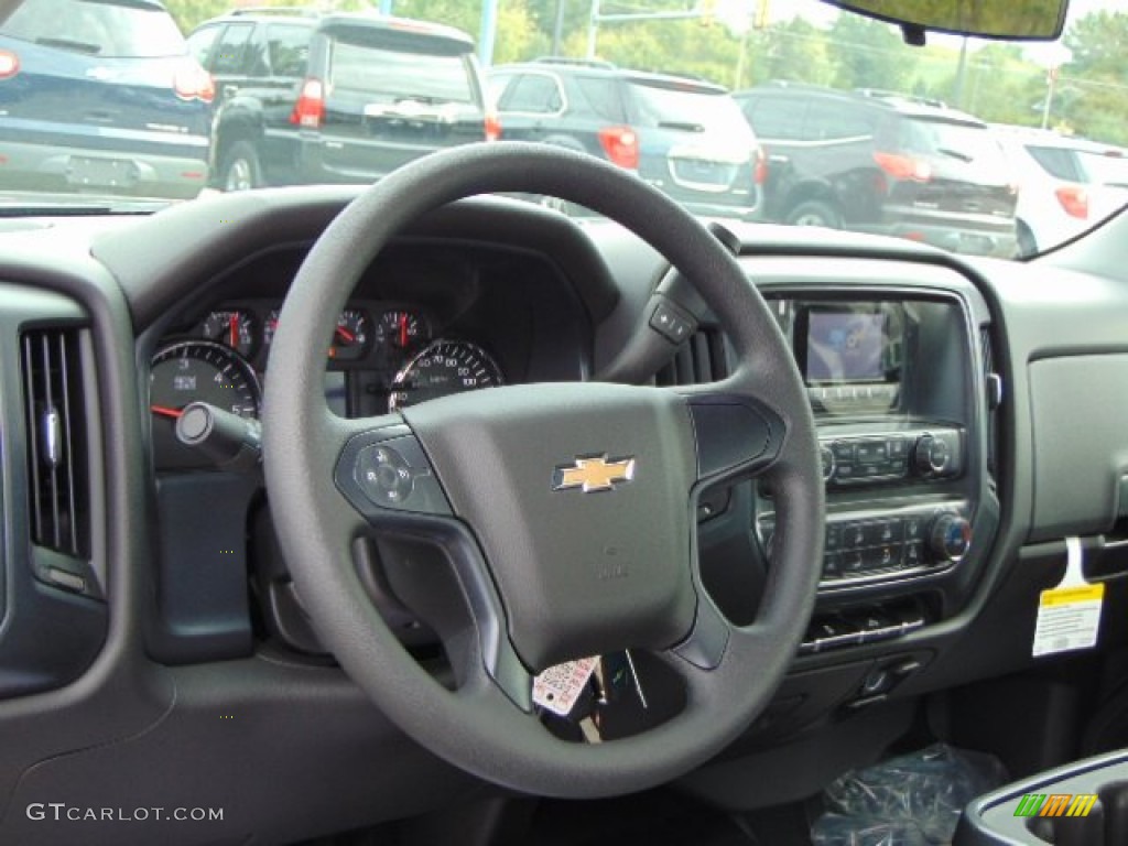 2015 Silverado 1500 WT Regular Cab 4x4 - Black / Dark Ash/Jet Black photo #8