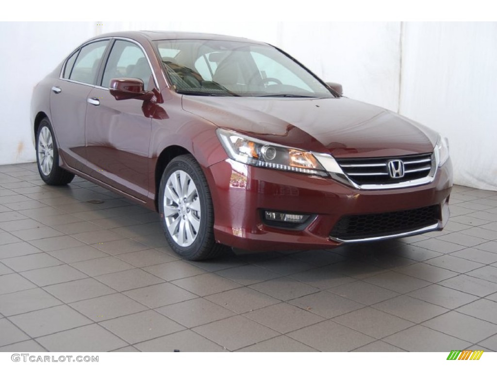 2015 Accord EX-L Sedan - Basque Red Pearl II / Ivory photo #1