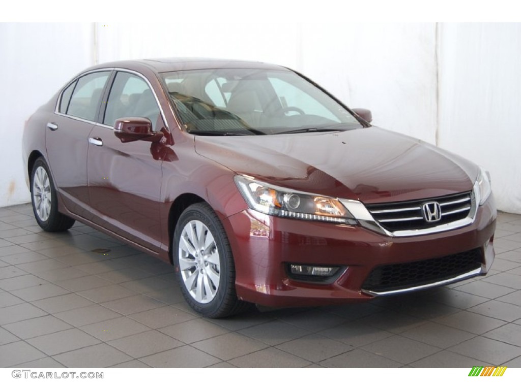 2015 Accord EX-L Sedan - Basque Red Pearl II / Ivory photo #2