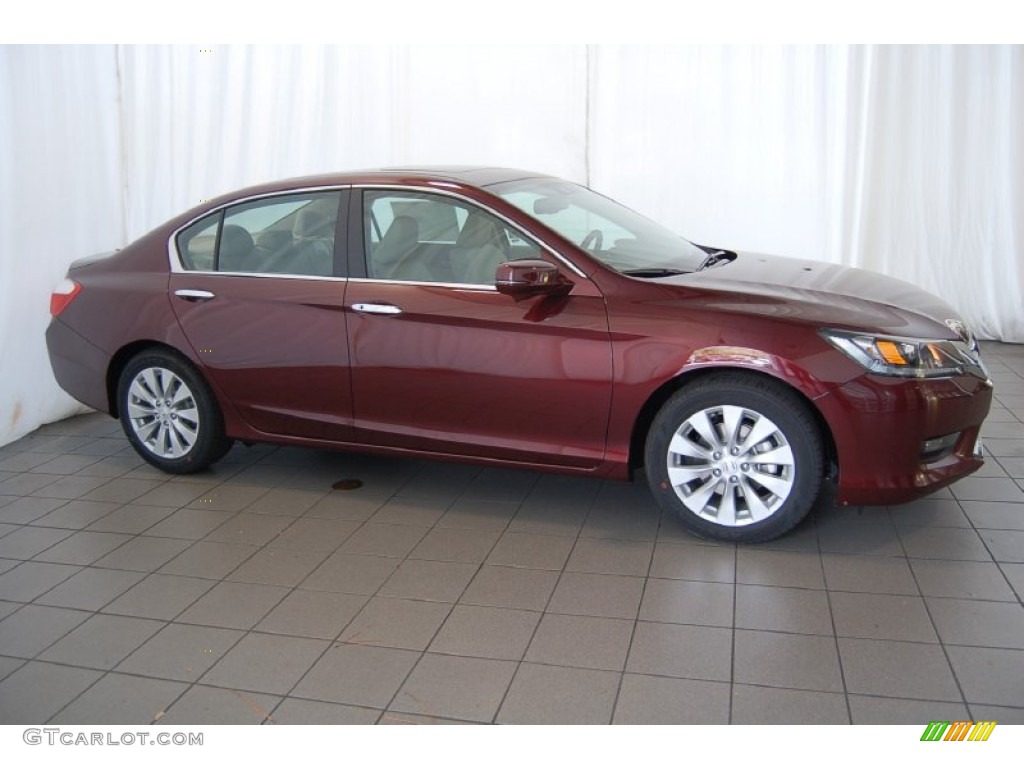 2015 Accord EX-L Sedan - Basque Red Pearl II / Ivory photo #5