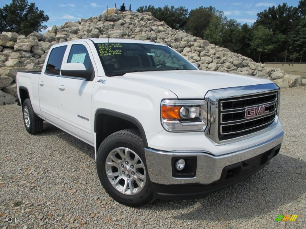 Summit White 2014 GMC Sierra 1500 SLE Crew Cab 4x4 Exterior Photo #97115291