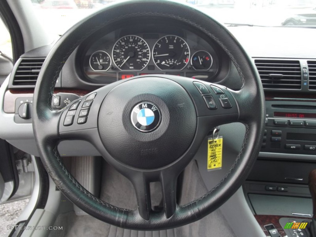 2004 3 Series 330i Sedan - Titanium Silver Metallic / Grey photo #16